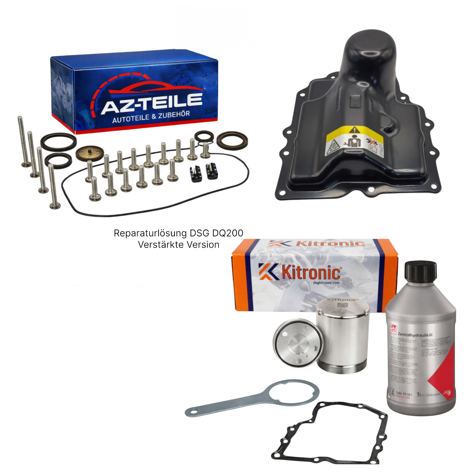 AZ-Teile® Komplett-Reparatursatz Getriebe + Mechatronik DSG 7-Gang DQ200 / 0AM passend für VW Audi Seat Skoda