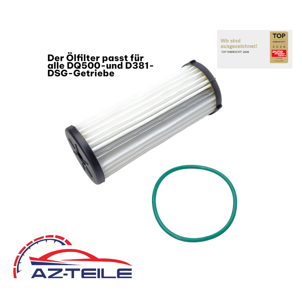 AZ-Teile® Getriebefilter-Satz / Ölfilter DSG 7-Gang DQ500, DQ381 passend für VW Audi Seat Skoda