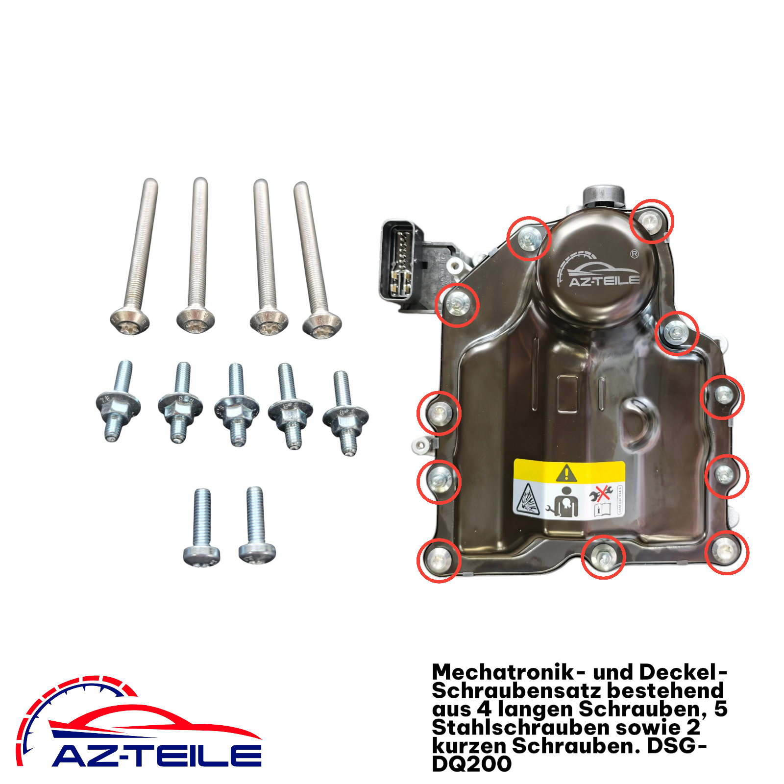 AZ-Teile® Schraubensatz- Deckel-Mechatronik 0AM-0CW DQ200 DSG 7 Gang