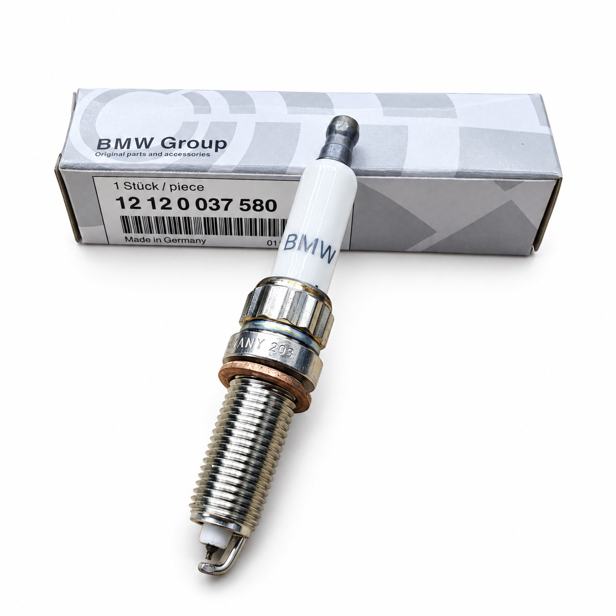 Zündkerze 12120037580 für BMW N54 N55 N63 S63 F01 F10 F30 X5 X6 – Einzelkerze