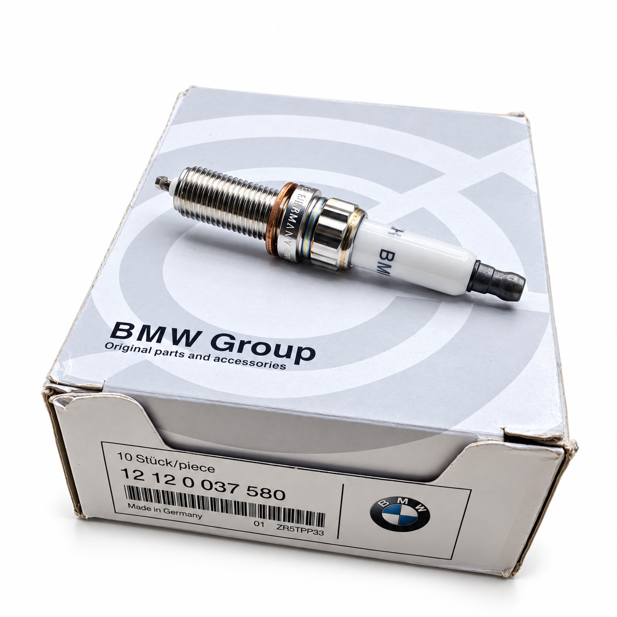 Zündkerze 12120037580 für BMW N54 N55 N63 S63 F01 F10 F30 X5 X6 – Einzelkerze