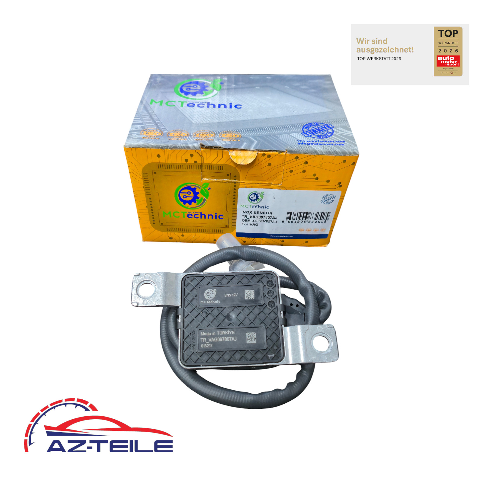 NOx Sensor Lambdasonde für Audi VW 4G0907807AJ Stickoxidsensor AdBlue Sensor