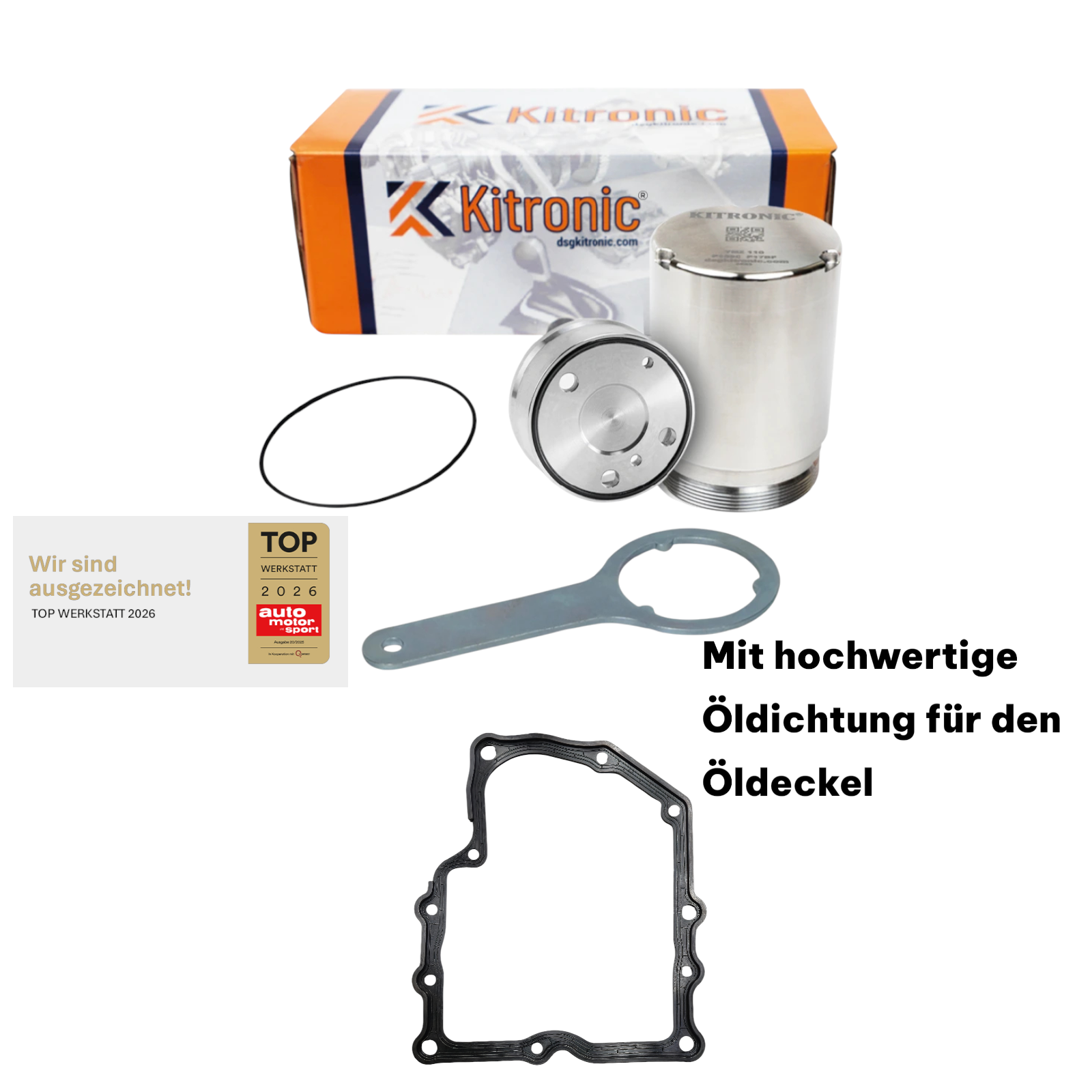 Druckspeicher Akkumulatorkolben 7-Gang DQ200 DSG mit Werkezeug VW Audi Skoda Seat