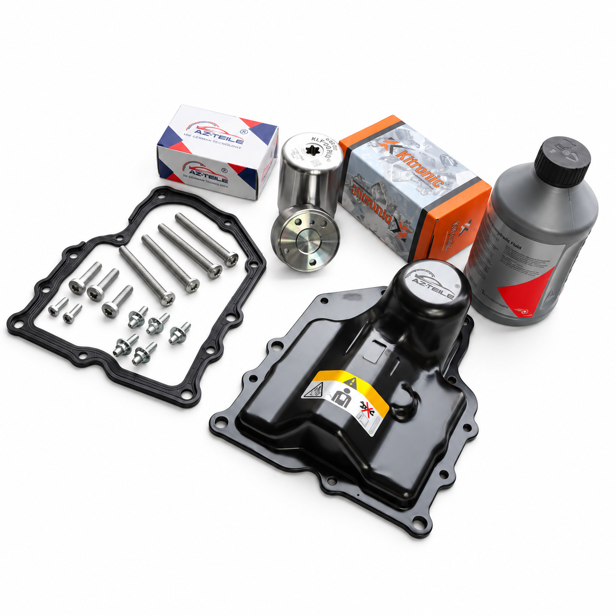 Druckspeicher Rundum-Set mit Schrauben Deckel Dichtung Öl DSG DQ200 0AM VW Audi Skoda Seat