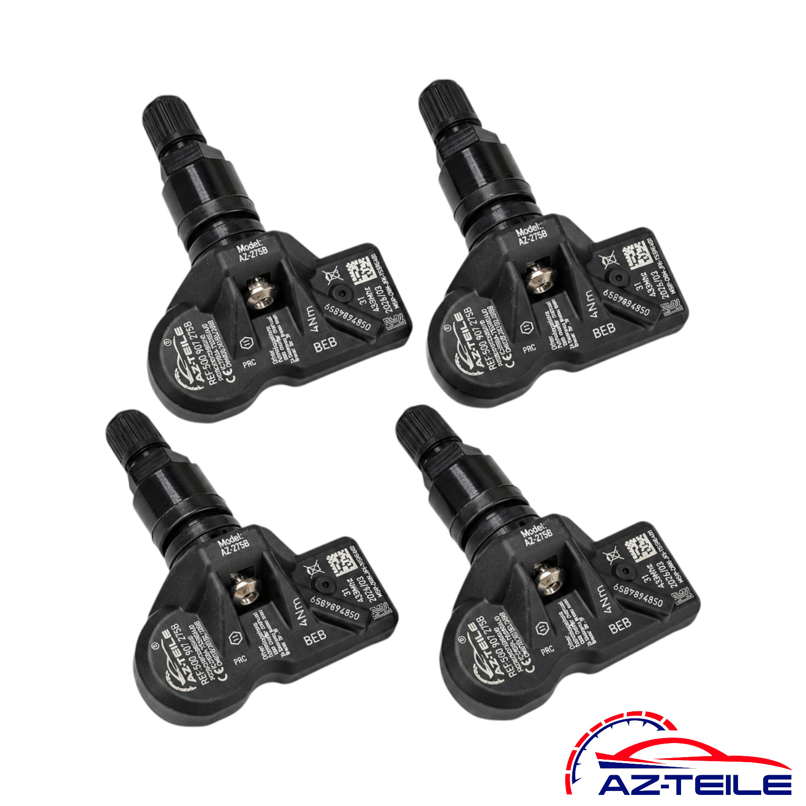 4x RDKS Reifendrucksensor 5Q0907275B TPMS Schwarz für VW Audi Skoda Porsche