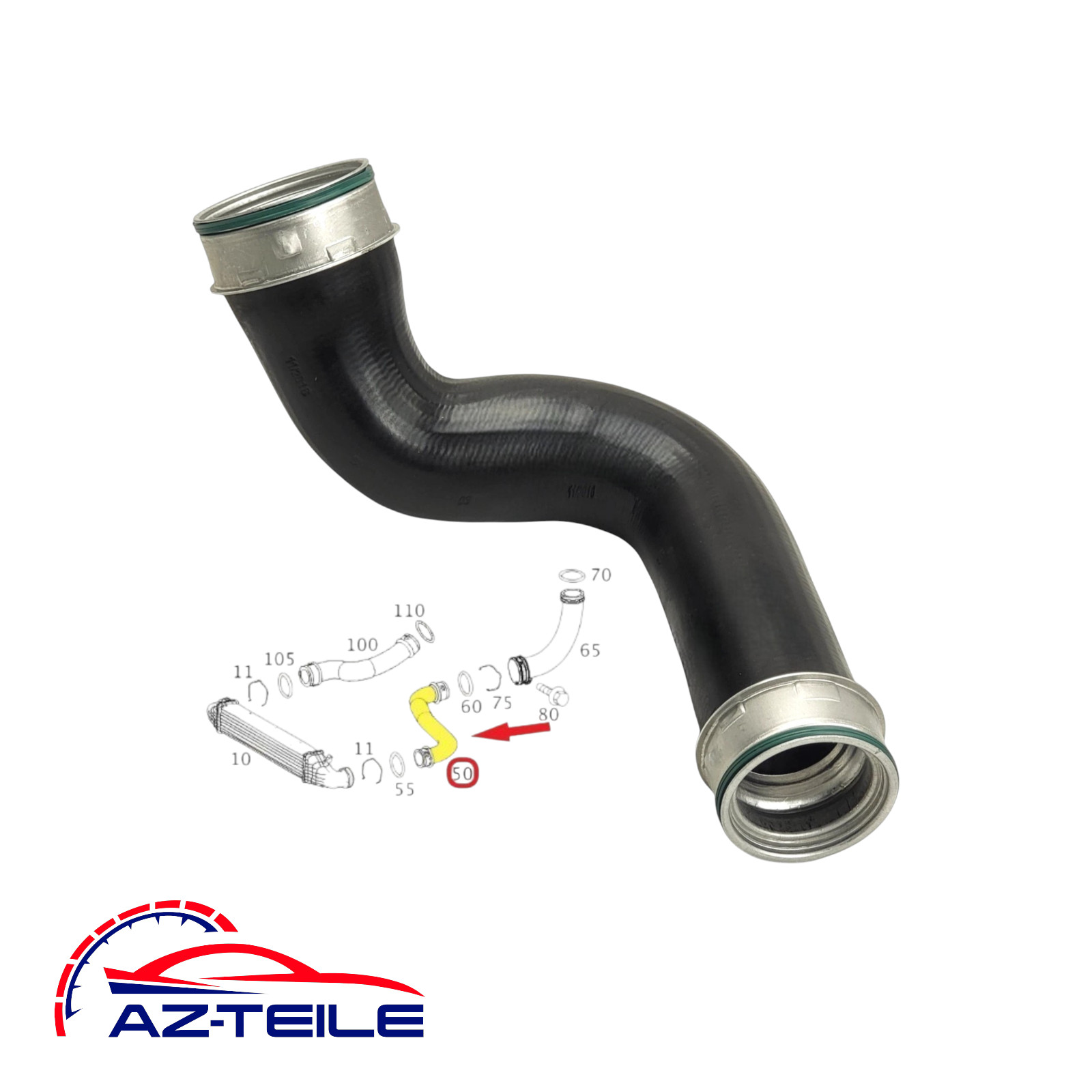 Turboschlauch Mercedes E200 Kompressor S211 A2115283982 Ladeluftschlauch