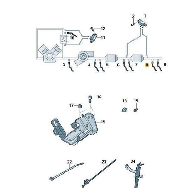 Nox Sensor  4K0907807AJ Für VAG Audi VW