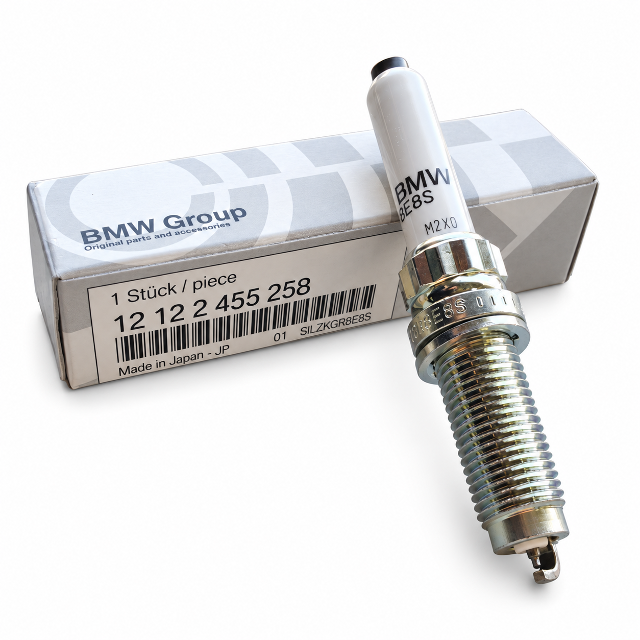 Zündkerze 12122455258 für BMW B38 B48 B58 F40 G20 G30 X1 X2 Z4 – Einzelkerze