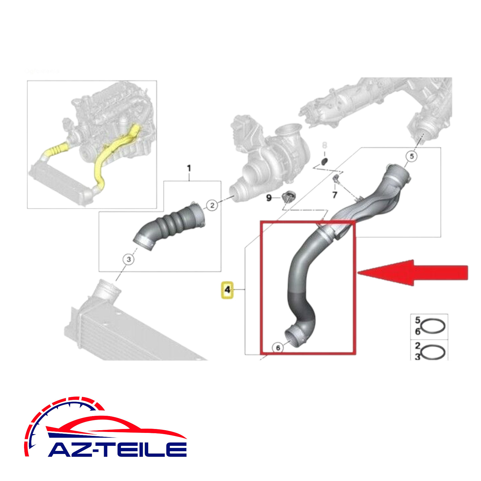 Turboschlauch Ladeluftschlauch für BMW X5 (E70) xDrive30d xDrive40d 11617807986