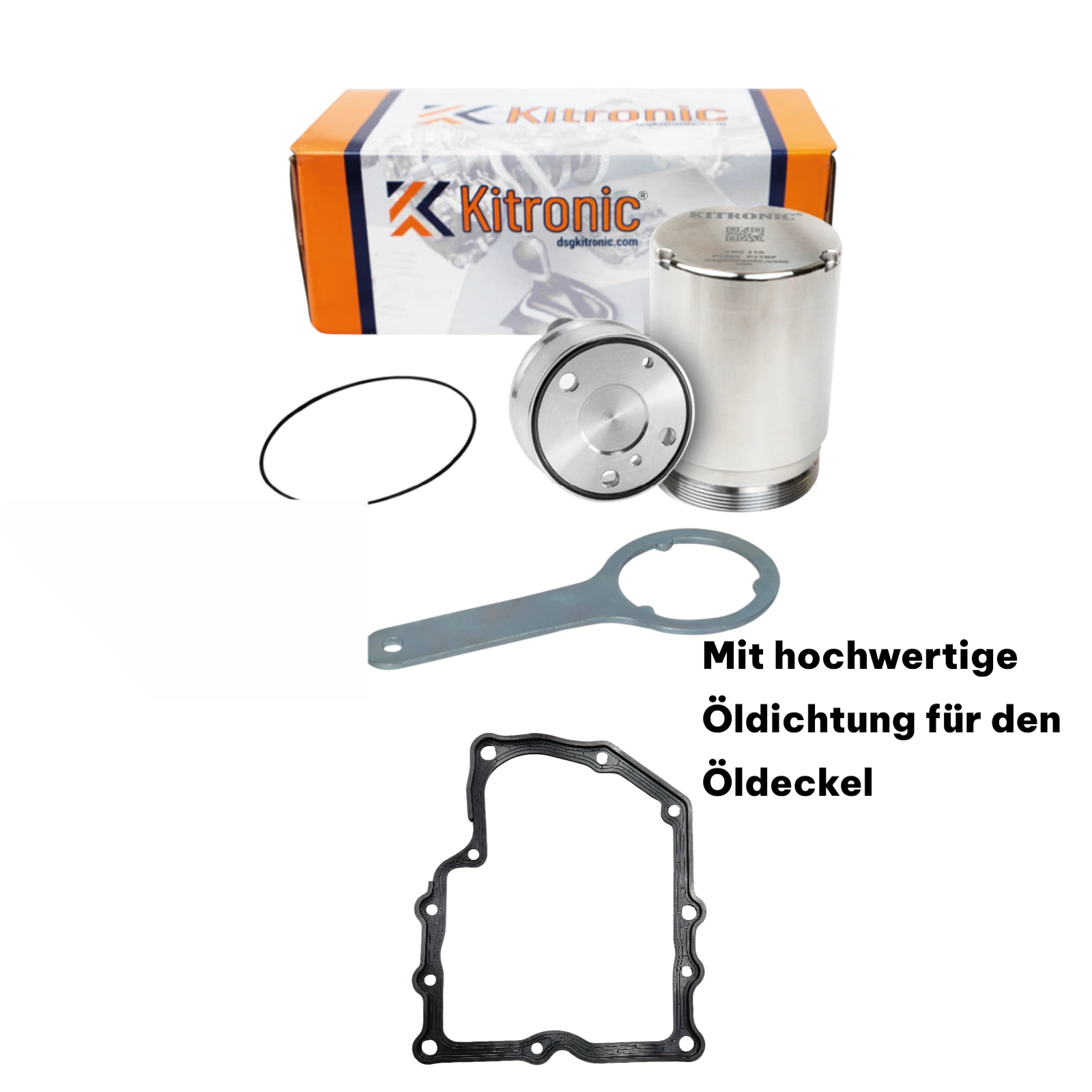 Kitronic Druckspeicher / Akkumulatorkolben mit Werkzeug und Dichtung DSG 7-Gang DQ200 passend für VW Audi Seat Skoda