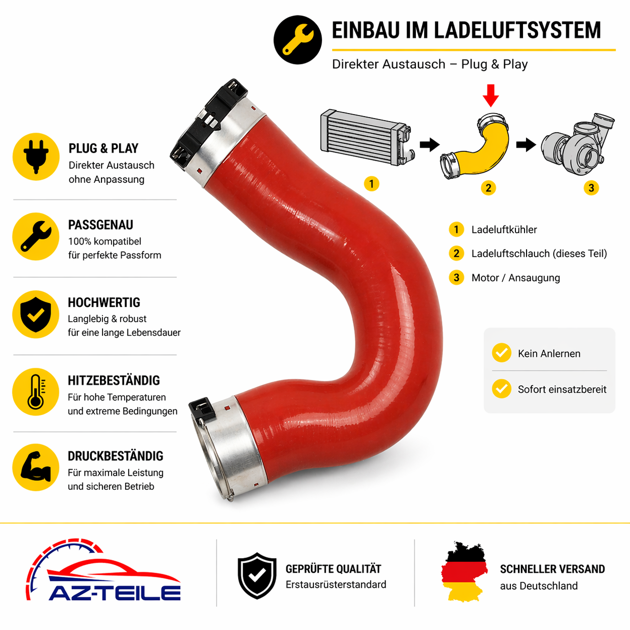 Turboschlauch Mercedes Sprinter W906 9065285082 Ladeluftschlauch CDI