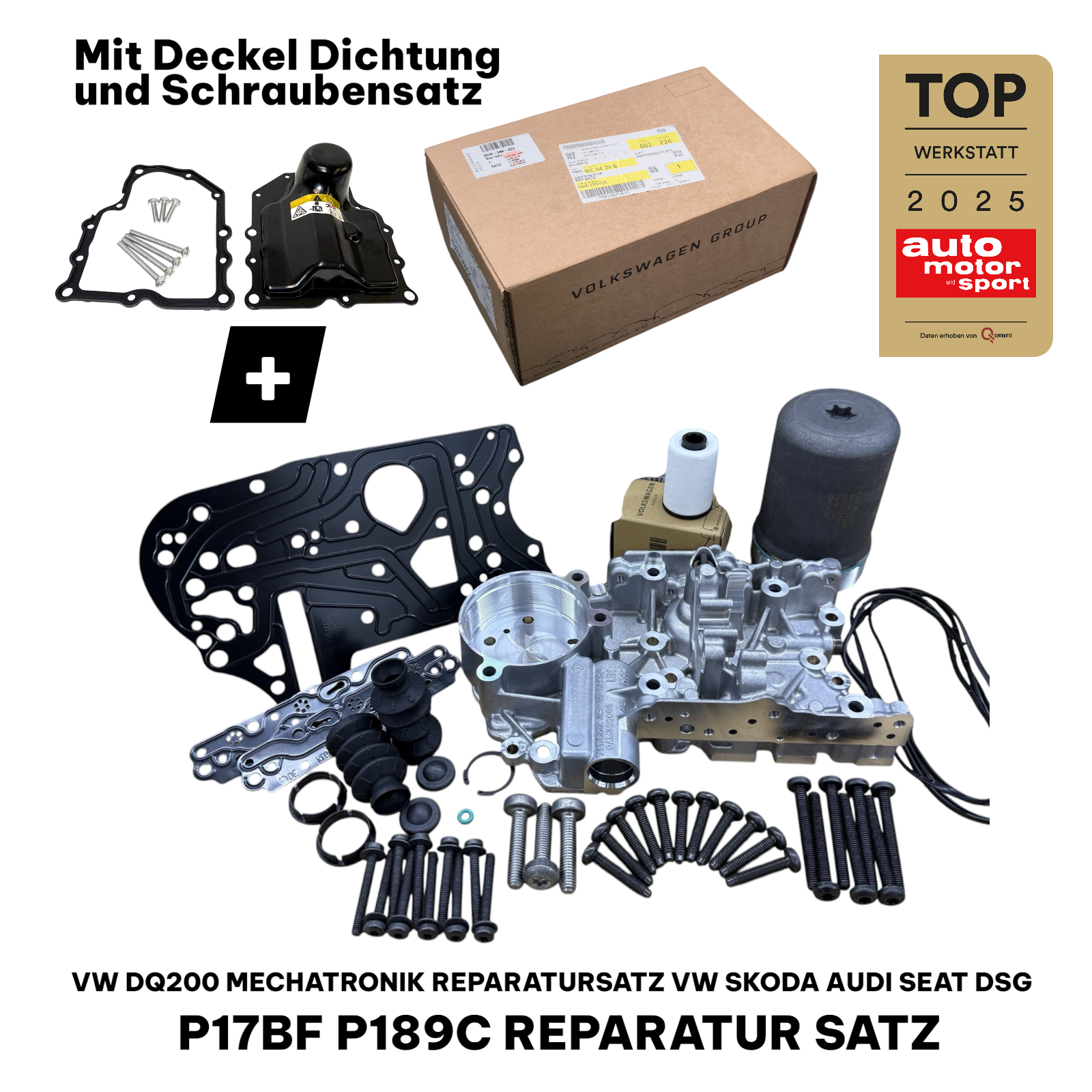 VW DQ200 MECHATRONIK REPARATURSATZ VW SKODA AUDI SEAT DSG P17BF P189C REP SATZ ORIGINAL
