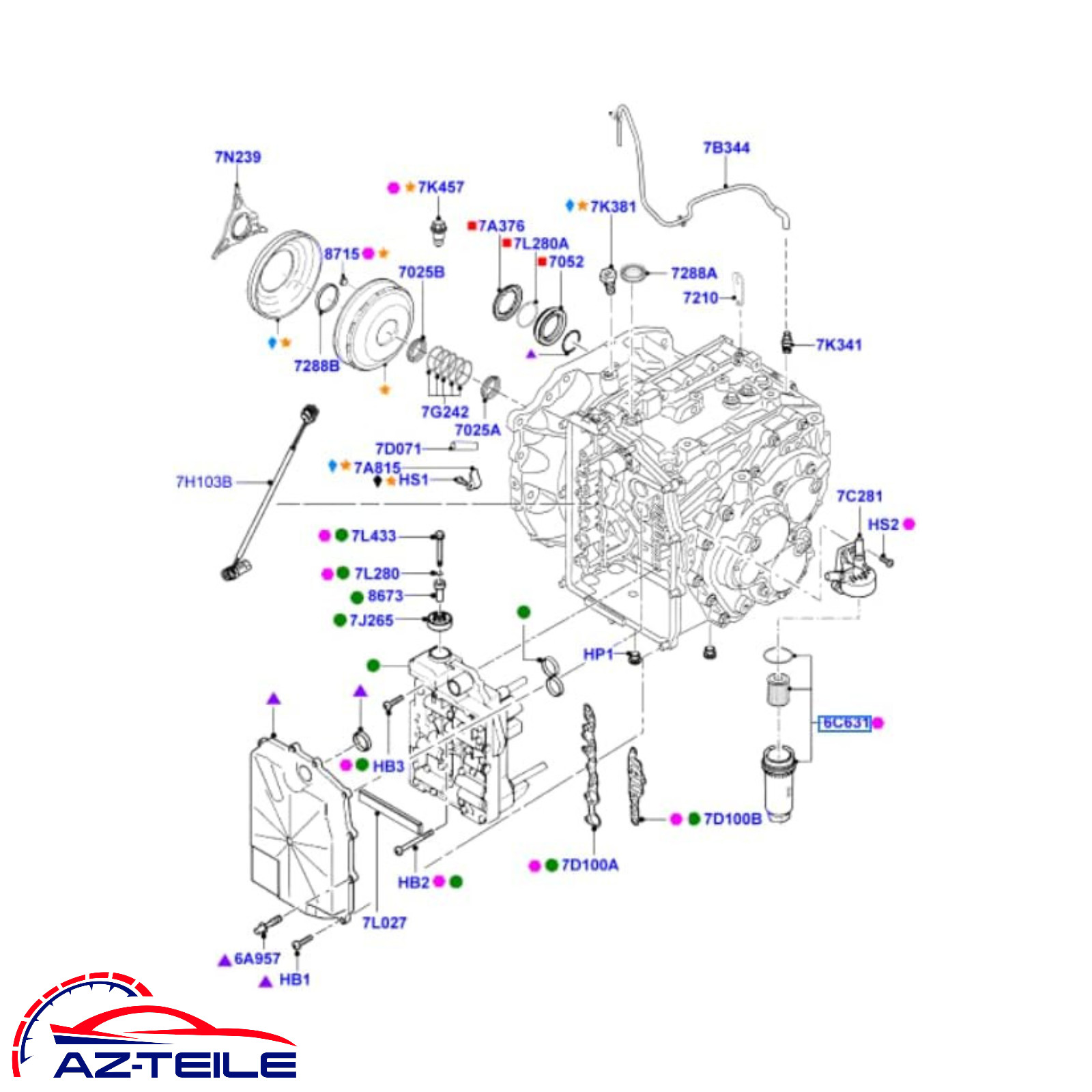 MPS6 6DCT450 Überholsatz Powershift Master Kit Ford Volvo 7M5R Kupplung