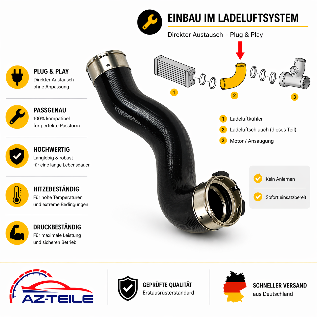 Turboschlauch Mercedes GLE GL GLS ML 350 CDI A1665280082 Ladeluft