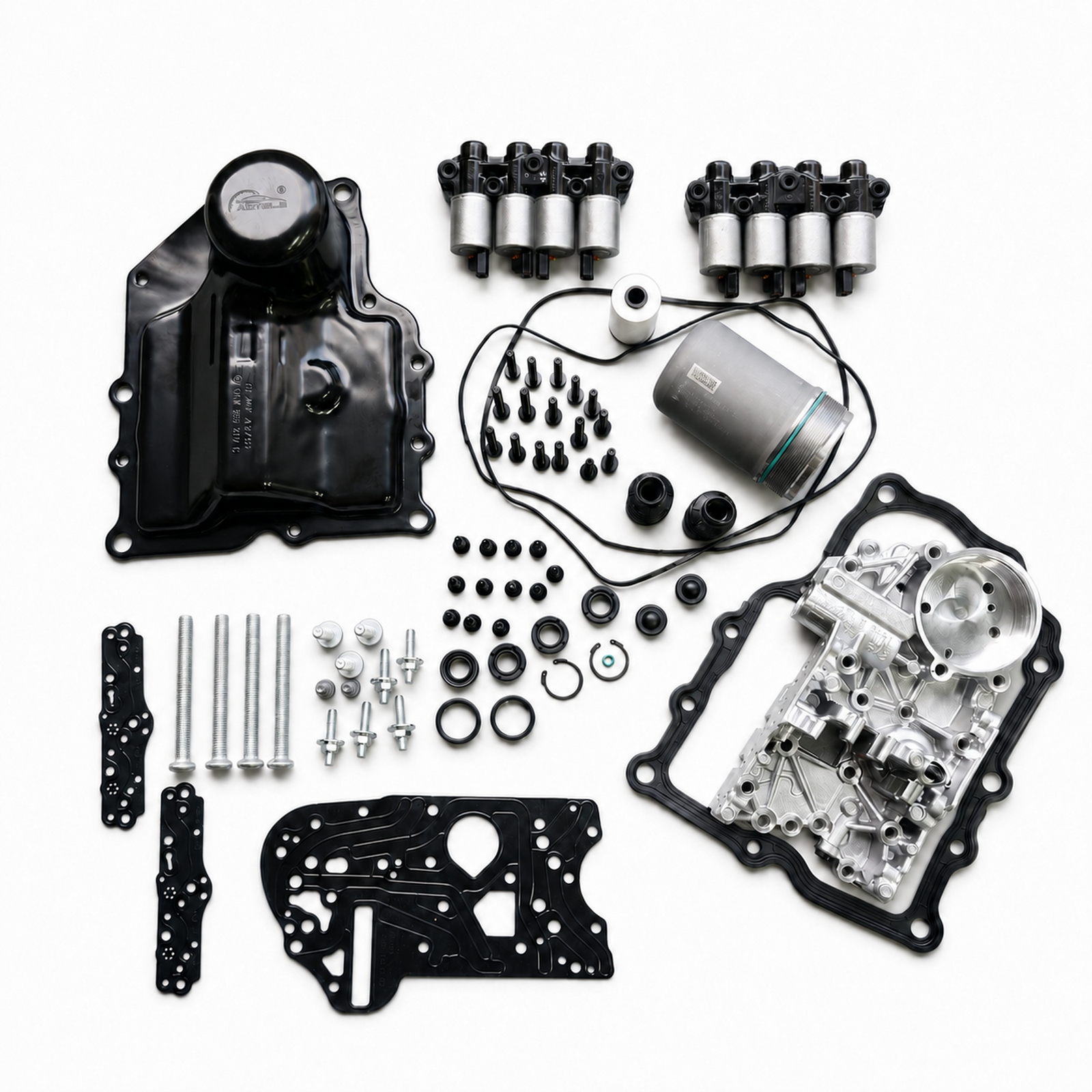 DSG DQ200 0AM Mechatronik Reparatursatz 8 Magnetventile + Druckspeicher + Alu-Gehäuse 0AM398025