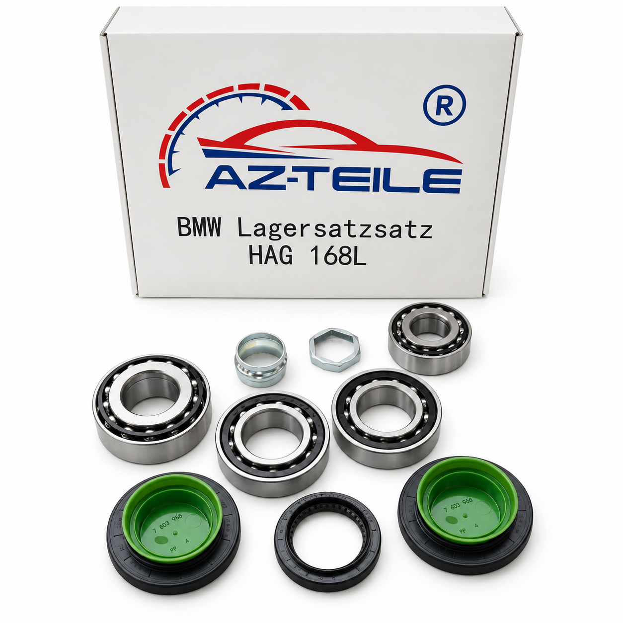 BMW Differential 168L Lagersatz mit Dichtungen für 1er, X1 und Z4 | AZ-Teile®