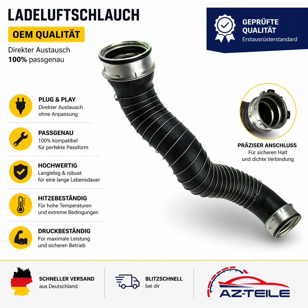 Ladeluftschlauch Mercedes W211 S211 A2115281882 Turboschlauch