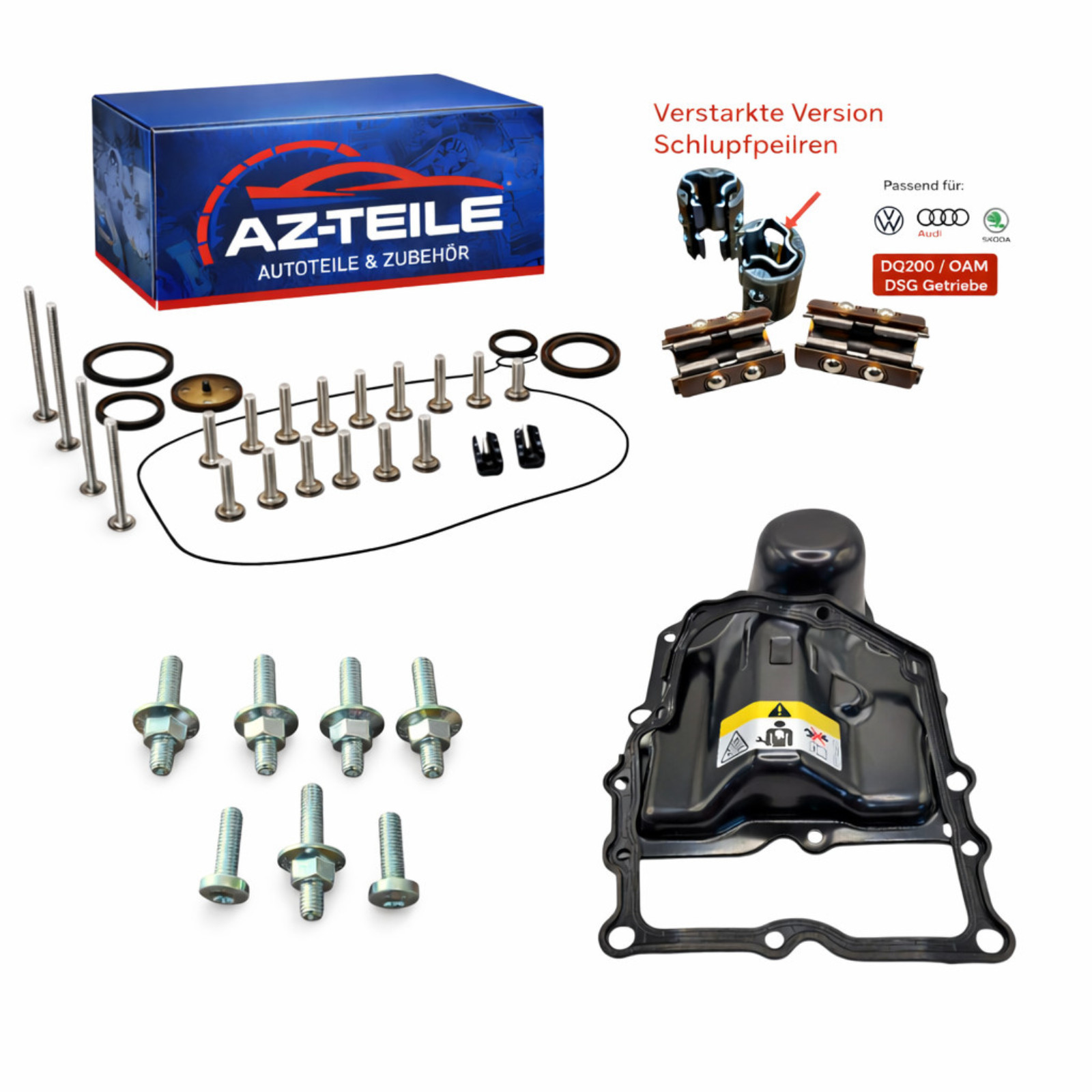 AZ-Teile® Reparatursatz-Profi Schaltgabelführung DSG 7-Gang DQ200 passend für VW Audi Seat Skoda