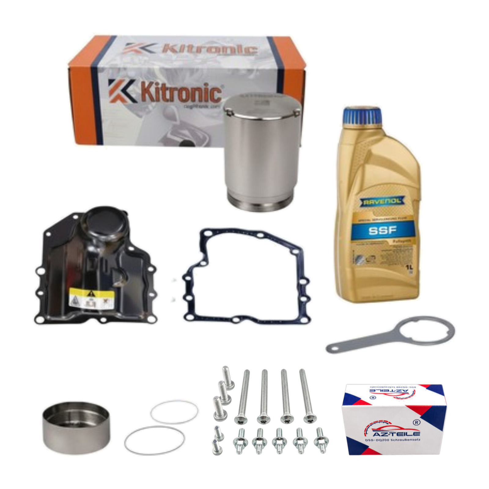 Kitronic Druckspeicher + Montageschlüssel Komplett-Reparaturset DSG DQ200 0AM 0CW P17BF P189C 0AM325587E