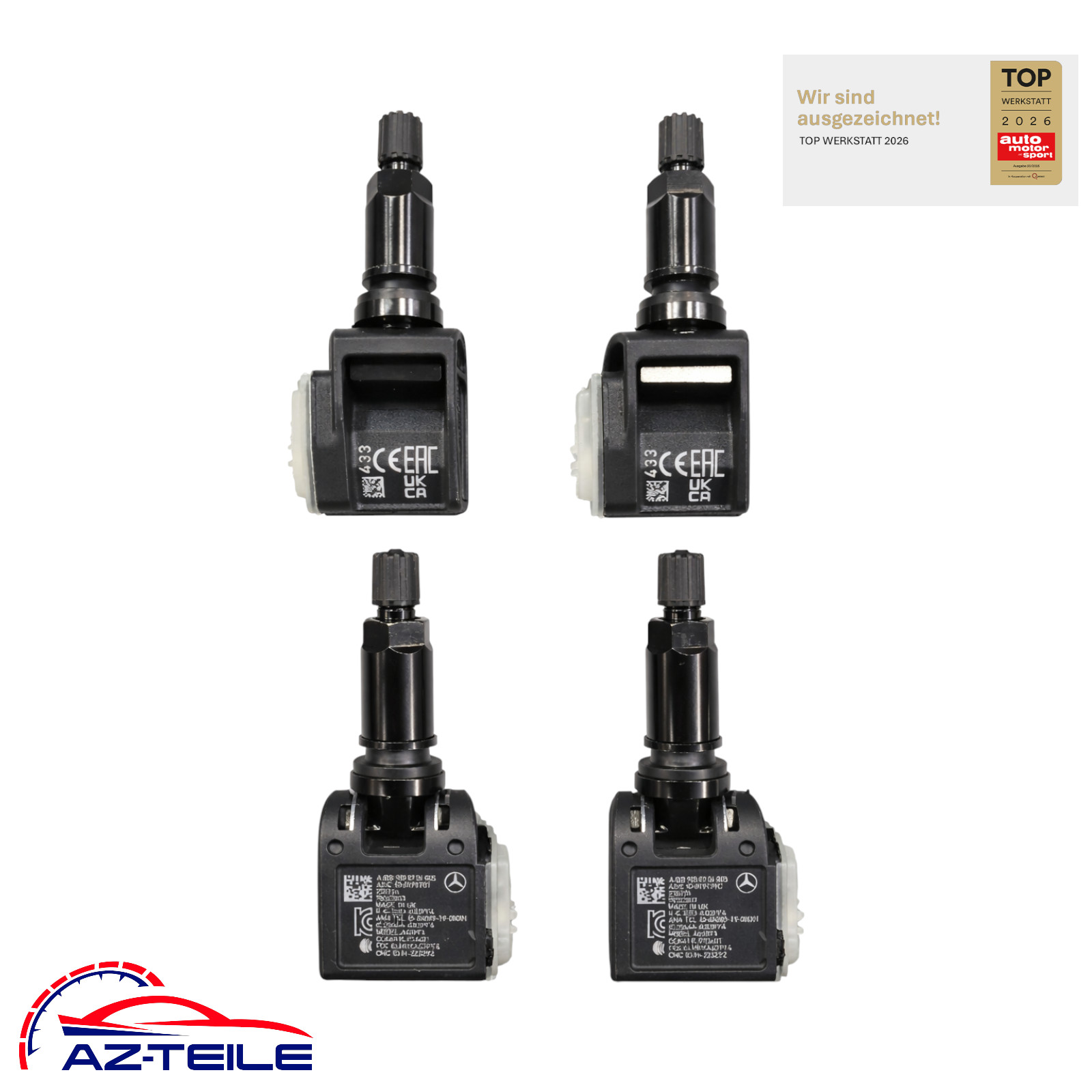 4 NEU Mercedes Benz Reifendrucksensoren Schwarz  A0009058706