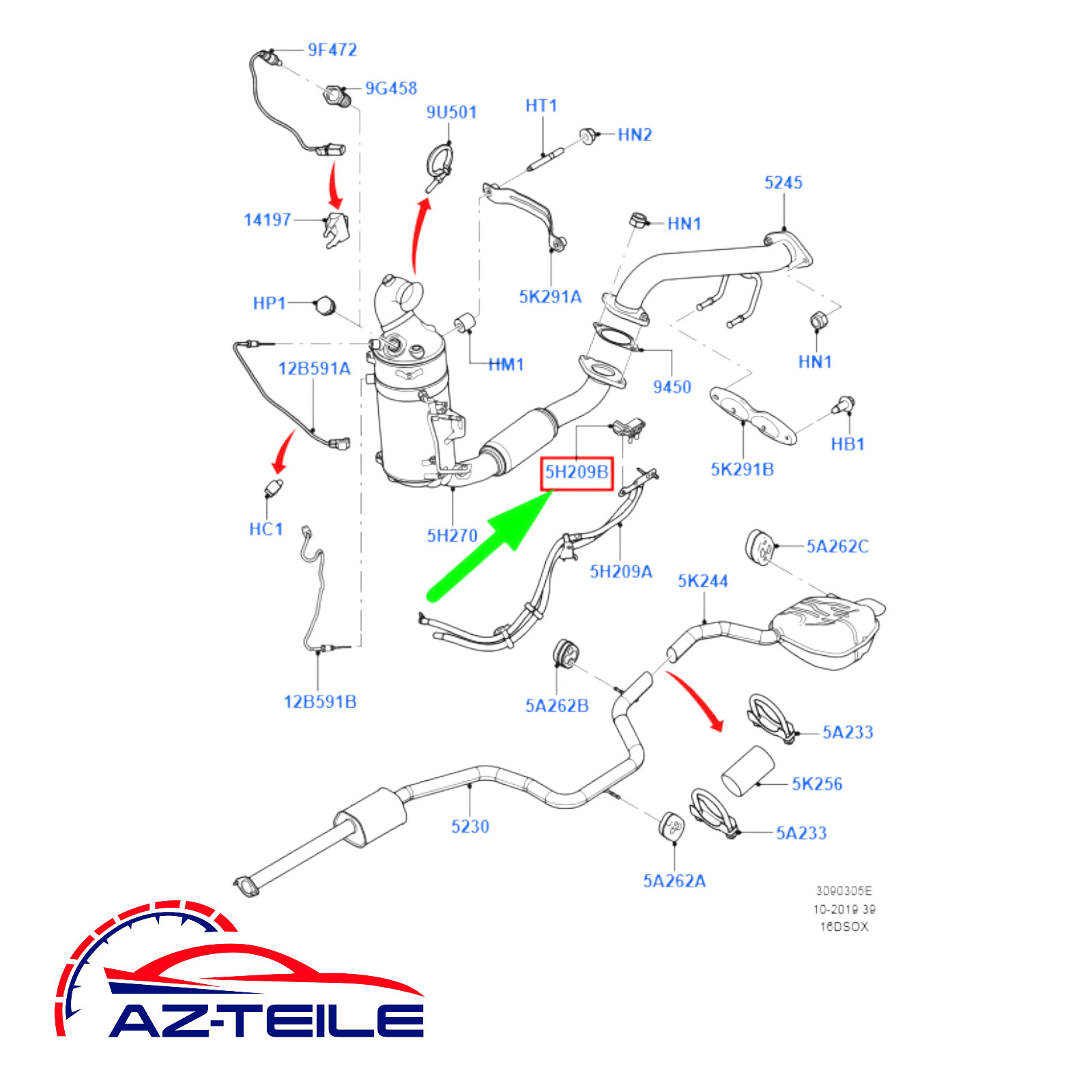 Abgasdrucksensor 1786775 Differenzdruck DPF Ford Transit Focus Mondeo