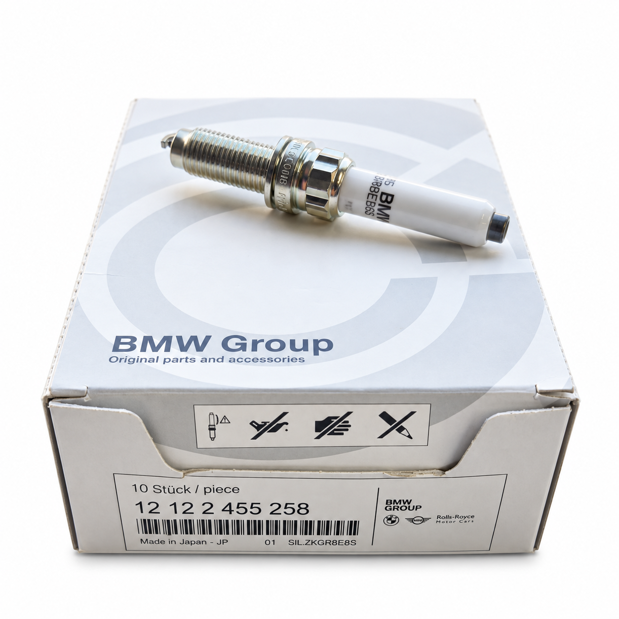 Zündkerze 12122455258 für BMW B38 B48 B58 F40 G20 G30 X1 X2 Z4 – Einzelkerze