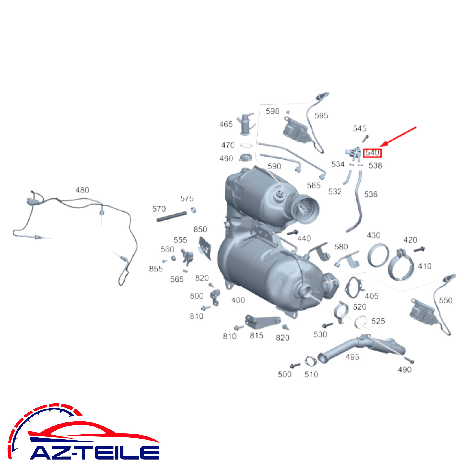 Original Mercedes-Benz Drucksensor-Abgasrückführung A0009053913